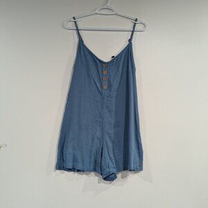 Roxy Adjustable Strap Romper Blue Size Small
